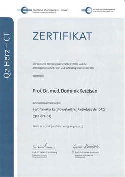 Deutsche Röntgengesellschaft Zertifikat Radiologe CT